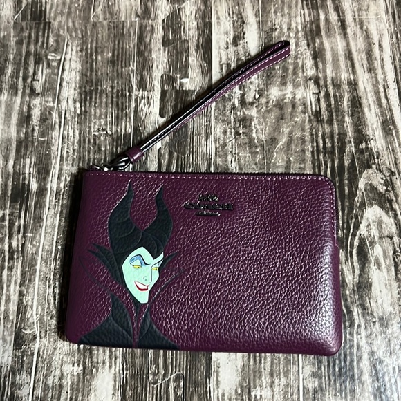 Coach Bags Coach Disney Maleficent Corner Zip Wristlet Poshmark